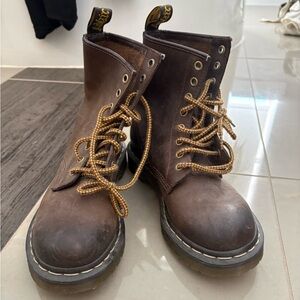 Dr. Martens Dark Brown Leather Boots